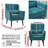 Kawonna Modern Accent Chair,Chenille Arm Chairs for Living Room,Upholstered Mordern Armchair,Comfy Soft Padded Lounge Chair in Small Space, Bedroom, w/Pillow, Solid Wood Leg-727037288