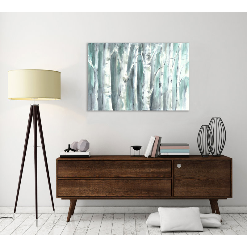 « aspens bleu aquarelle », reproduction de peinture à l’aquarelle sur toile tendue, 20 po x 30 p