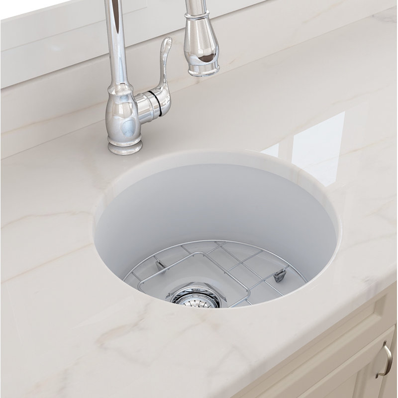 18.5'' L Kitchen Sink, Glossy White