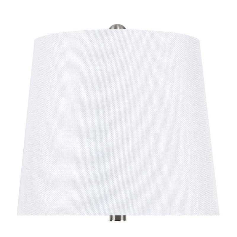 Ensemble de lampes de table 20 po Fairwinds, Nickel brossé, Blanc
