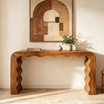 Mid-Century Modern Entryway Console Table