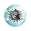 Peinture décorative en verre trempé, incassable, 11,8 po de diamètre | 100% verre trempé, épaisseur de 0,16 po | Impression UV haute résolution sur la surface arrière, facile à nettoyer, couleurs vives, avec crochet de fixation inclus
