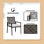 Ensemble de mobilier d'extérieur pour patio - table en bois d'acacia et chaises en rotin 5 pièces, ensemble de conversation toutes saisons-885073980-885073921