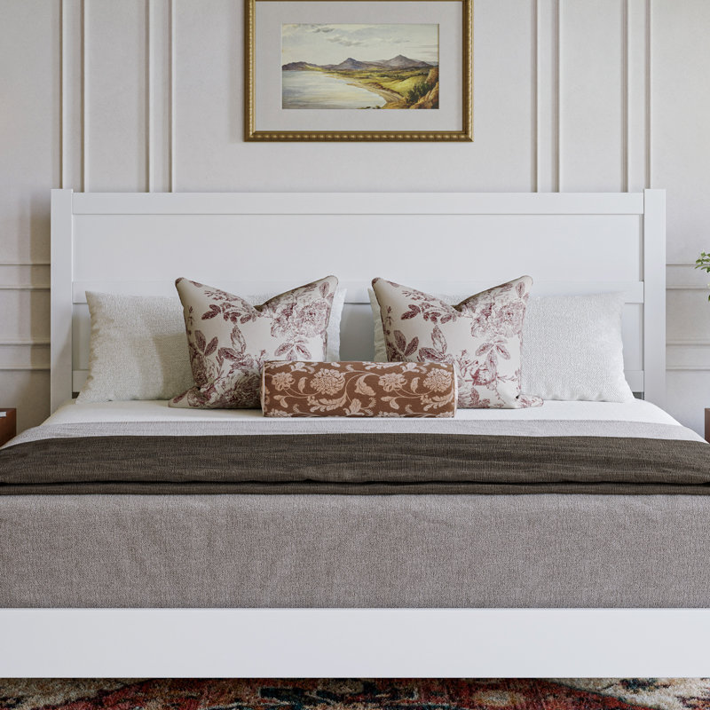 Aveline Wood Panel Headboard, White, King