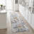PAYAS Collection Ivory / Blue Abstract Doormat Rug-850652730