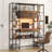 5 Tiers Large Bookshelf, 71.1" Tall Book Shelf With With Home Office Desk And Rgb Lights And Power Outlet, Large Ubly With Drawer & Storage Cabinet & 12 Storage Shelves, For Home Office Use,-681140064