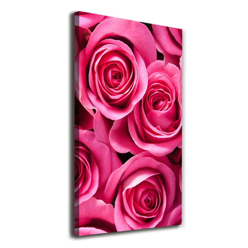 Pink Roses - Wrapped Canvas Print