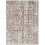 Hand-Knotted High-Quality Silver and White Area Rug