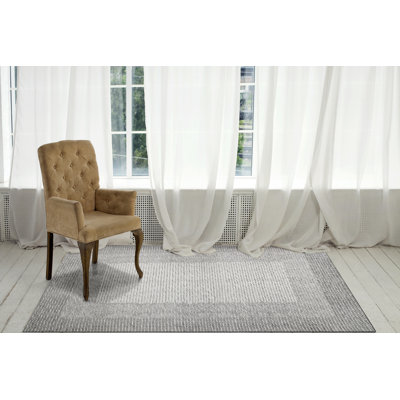 Tapis gris tissé à la main ENCHANT