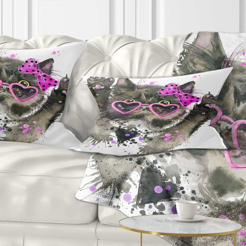 Coussin lombaire à chat amusant animaux