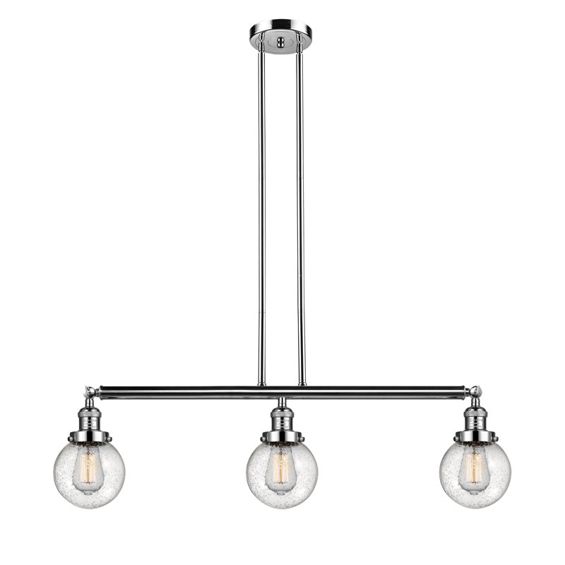 Clementina 3 - Light Kitchen Island Pendant, No Bulb Included, Seedy, Polished Nickel