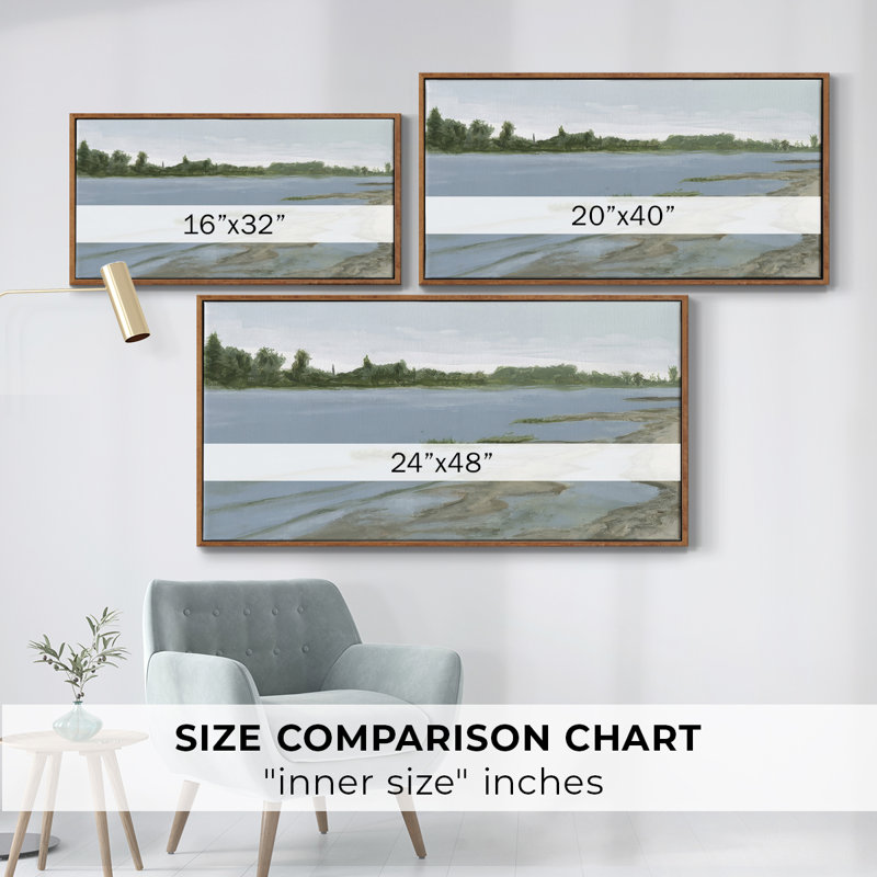 Tide Sands IV - Toile tendue avec châssis tendue, prête à être accrochée, H 21 po x l 41 po, Noyer
