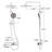 47.7" Solid Brass 3-Functions Complete Shower System with Rough-in Valve