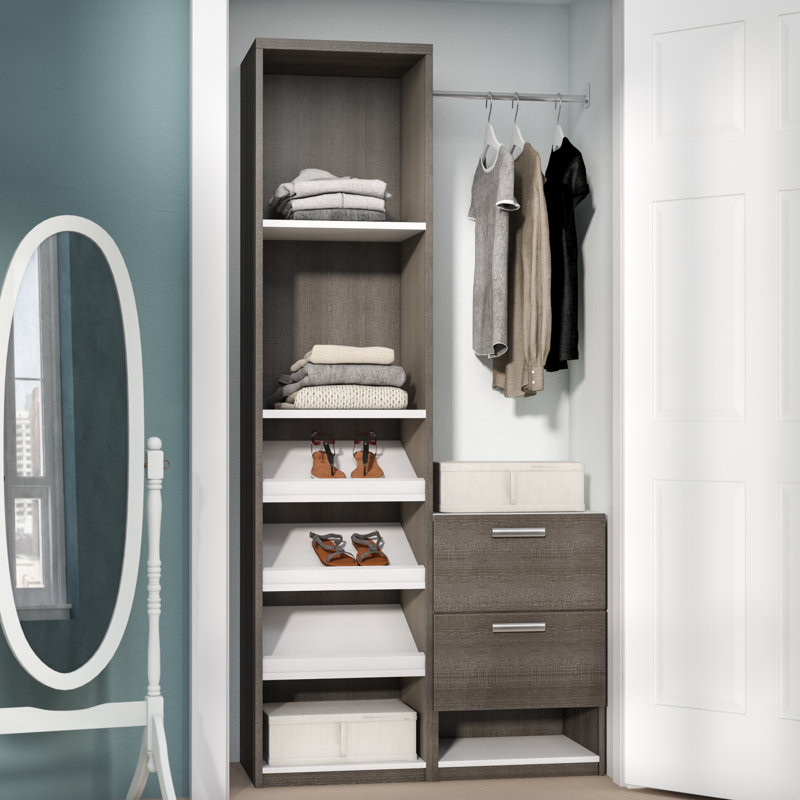 Osterman 39'' Closet System, Bark Gray