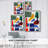 Colorful Shapes I Framed Print - Solid Wood