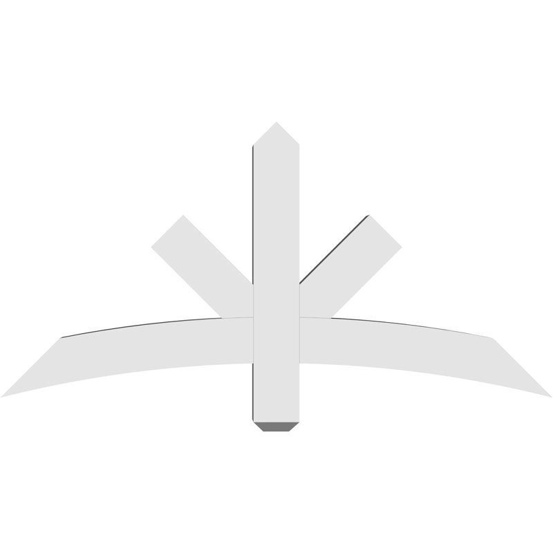 Support de pignon Alberta Alberta, H 24 po x l 48 po (pas: 12/12), P 4 po x F 4 po, PVC