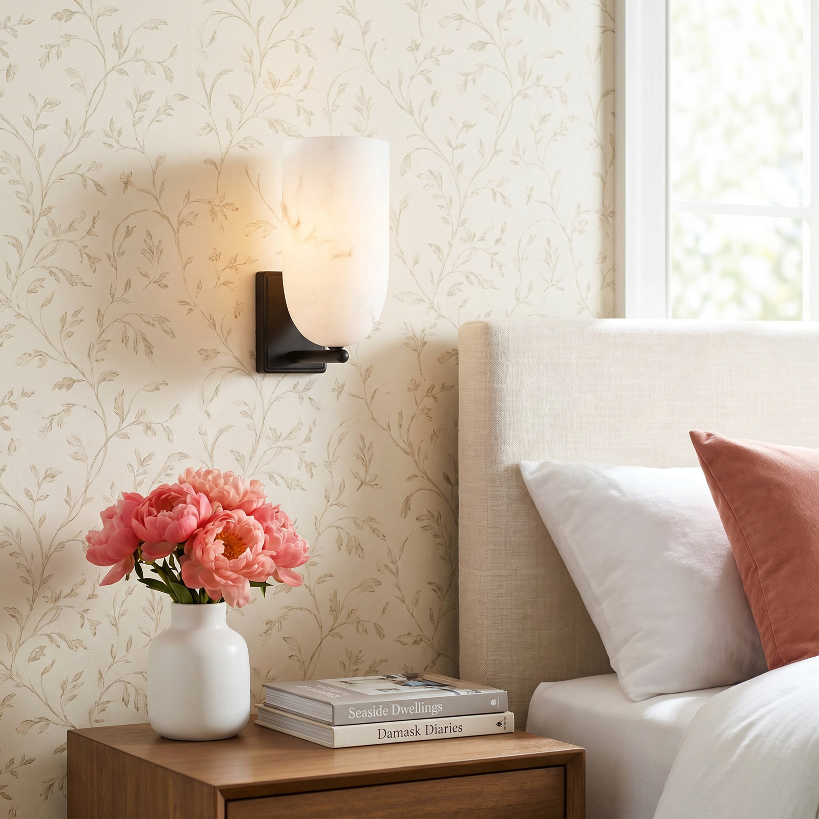 Philomena Single Light Armed Sconce, Aged Iron