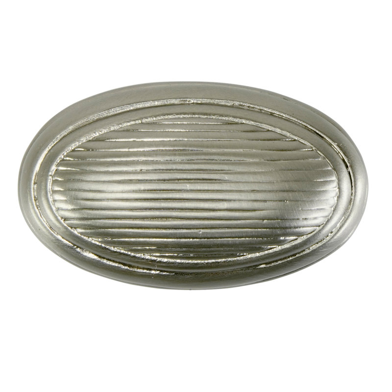 CAMBRIDGE KNOB IN PLATE, Satin Nickel 