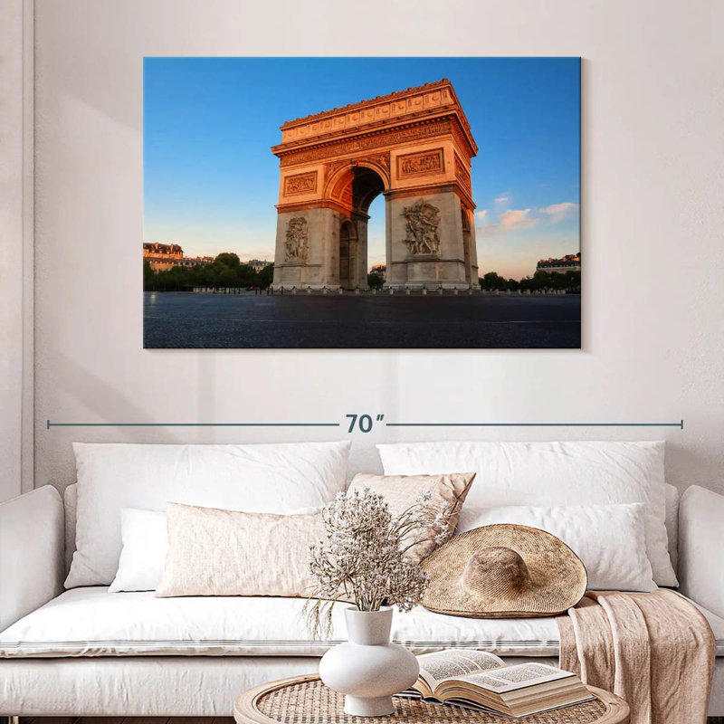 Arc de triomphe ensoleillé, H 32 po x l 48 po