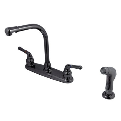 Robinet de cuisine à poignée double avec jet latéral Water Onyx