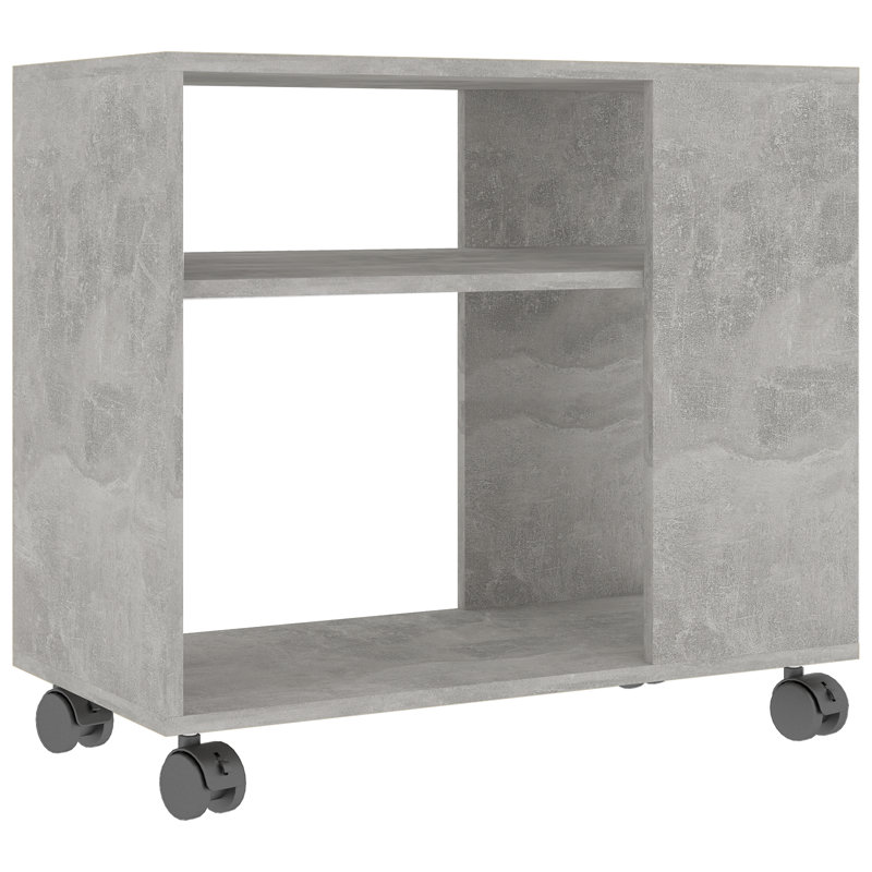Aila Side Table 70x35x55 cm Engineered Wood, Concrete Grey
