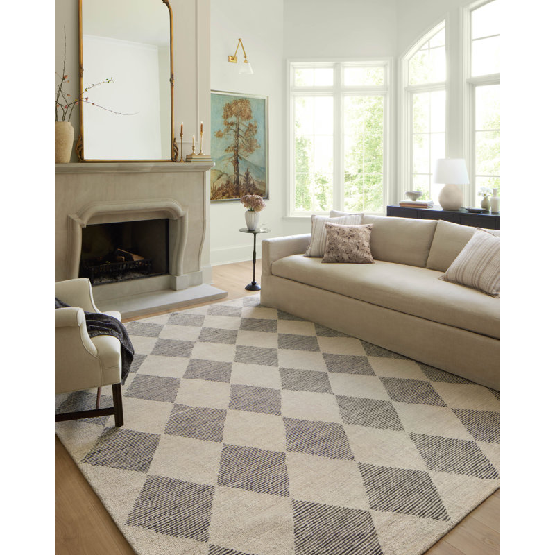 Chris Loves Julia x Loloi Francis Wool Rug Beige/Charcoal