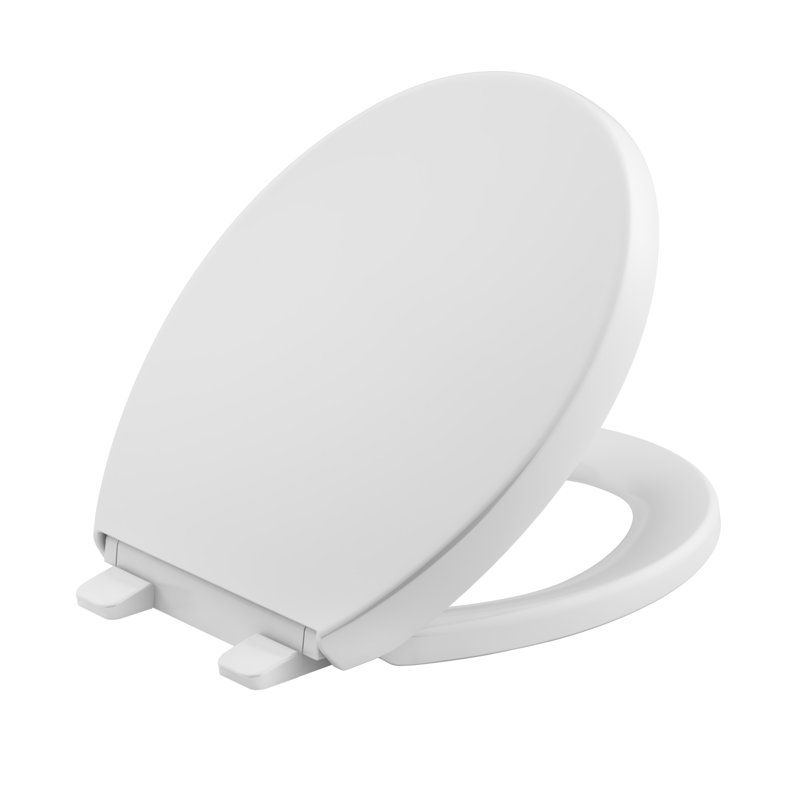 Reveal Quiet-Close with Grip-Tight Toilet Seat, White, Round