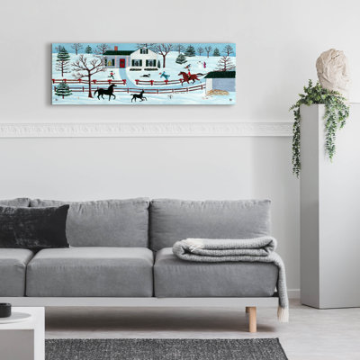 Lark Manor ™ «The Colts First Winter» par Susan Henke, art mural en verre acrylique