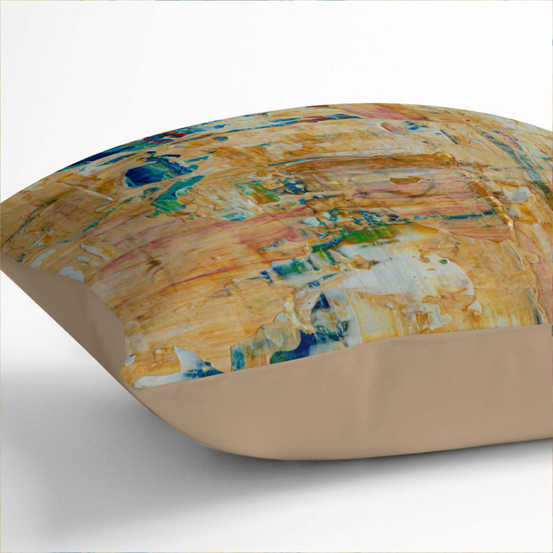 Abstract Square Throw Cushion, Stone, 55 x 55 cm