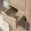 Armoire de salle de bain pour salle de bain, en chêne - 4 tiroirs et porte pour cabinet d'optimisation de l'espace avec porte, rangement fonctionnel