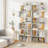 Geometric Bookcase S-Shaped Bookshelf w/ Metal Frame Gold-796637933