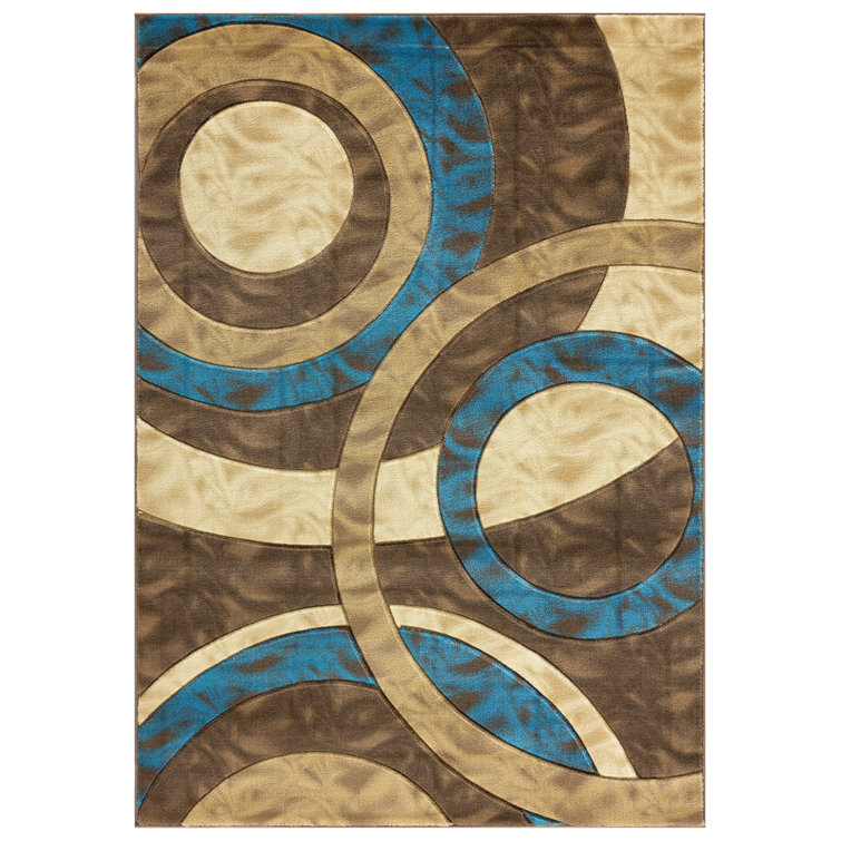 Tapis abstrait beige / brun Adonia