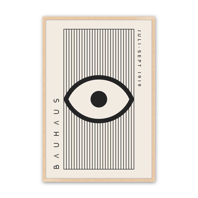 Imprimé géométrique Bauhaus, H 37 po x l 25 po, Érable brut