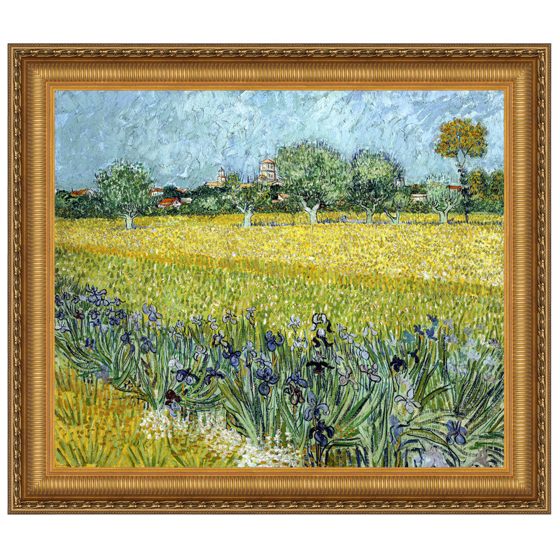 Champ avec fleurs près d'Arles, 1888, reproduction d'art sur toile, H 41,25 po x l 47,25 po