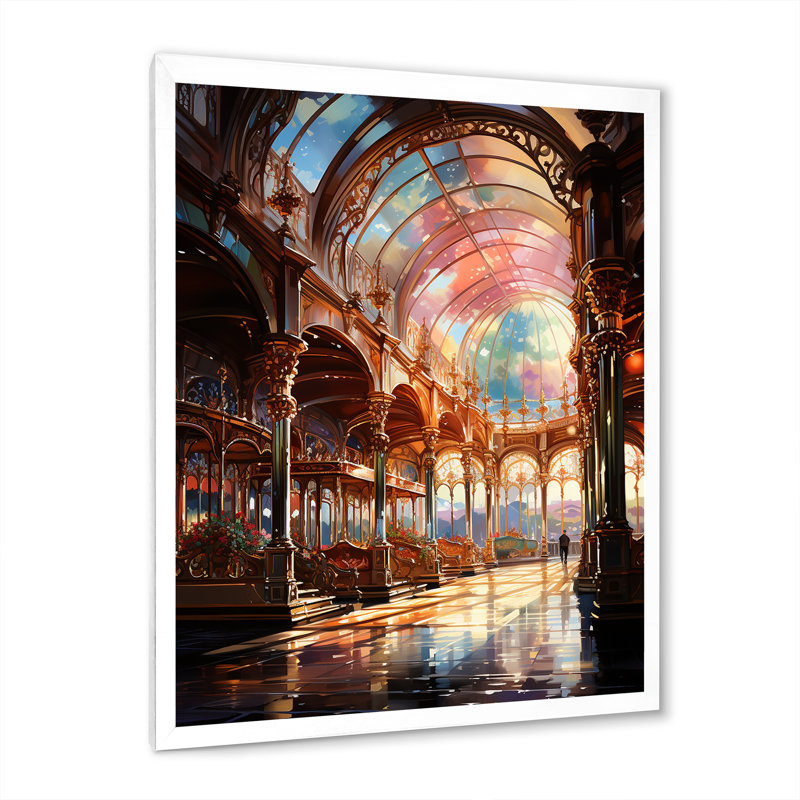 «Xalia Carousel Whimsical Delight III», reproduction sur toile, Cadre photo blanc, H 40 po x l 30 po x P 1,5 po