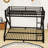Metal Bunk Bed with Ladder and Guardrails-1614602853