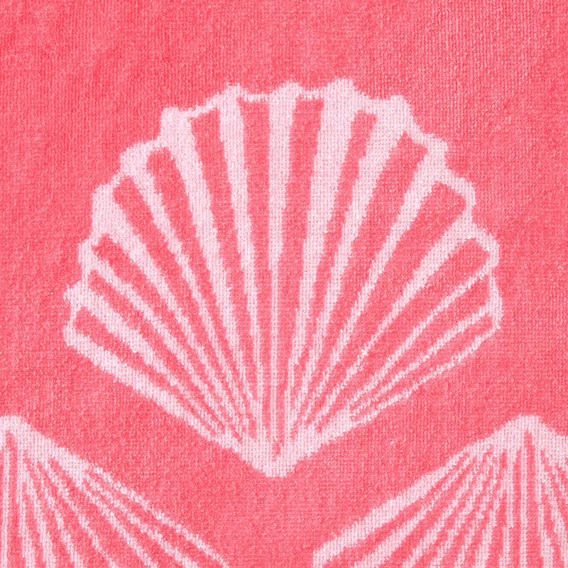 Ensemble de serviettes de plage 2 pièces Nautica, Coquille de bordure rose