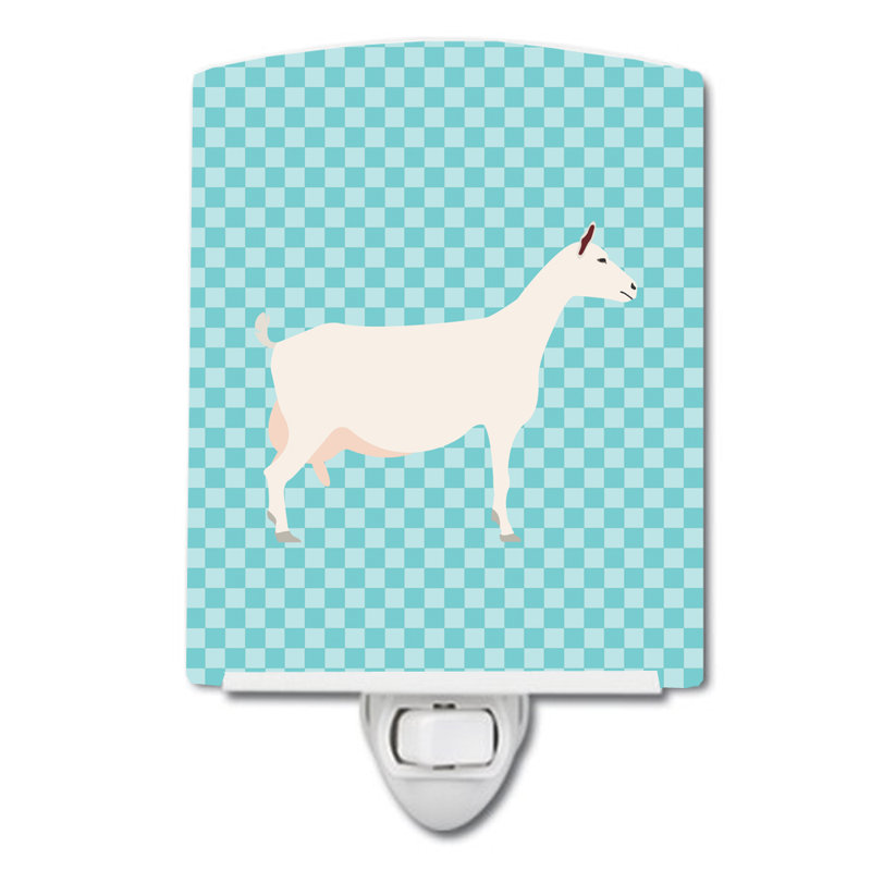 Saanen Goat Check Ceramic Night Light