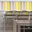 Auvent de jardin 12 pi x 10 pi. Pare-soleil rétractable avec manivelle. Et eau - tissu, aluminium. Terrasse sur le patio Auvent de patio jaune rétractable. Manivelle manuelle. Résistant à l'eau. Cadre en aluminium.