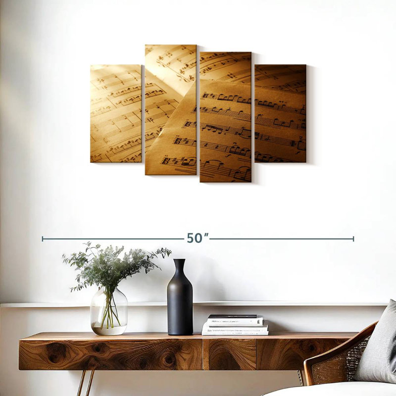 Abarca Printed Musical Notes, 22" H x 36" W