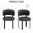 Mid-century Modern Faux Leather Upholstered Dining Chairs With Curved Back-114982707-126243489