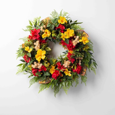 Faux Mixed Assortment Silk Wreath