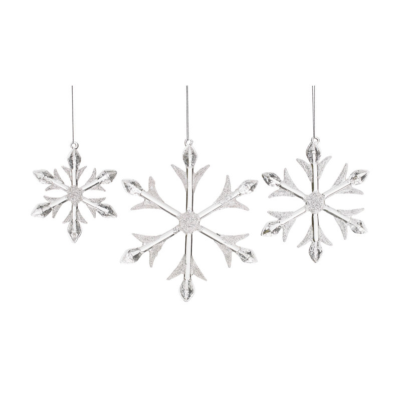 7 " Glass Snowflake Ornament