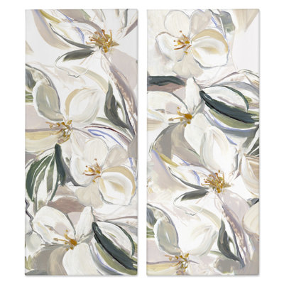 Ensemble de toiles 2 pièces Subtle Spring Blooms, design par Hannah Dawson