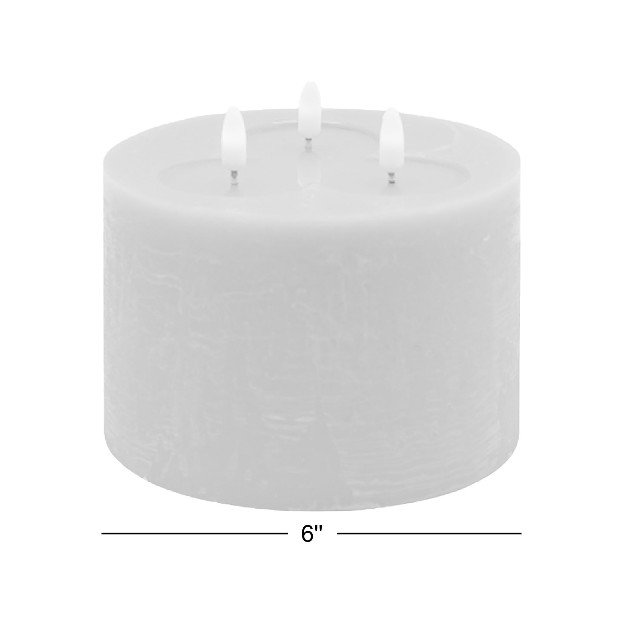 3 Wick Large Dark Champagne Flameless Candle, Yellow