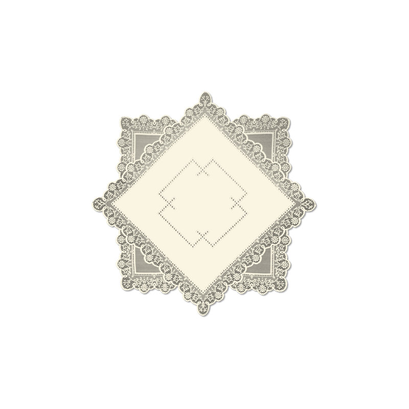 Mena Square Table Topper, White, 42" x 42"