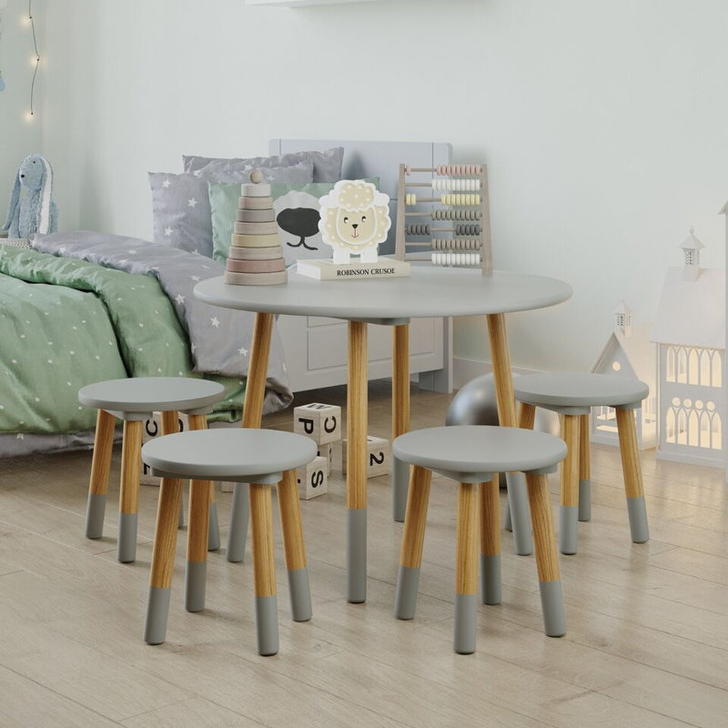 Pershing 60cm Writing Desk Chair Set, Grey