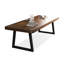 Bureau rectangulaire en bois massif brun noyer + noir-925140794