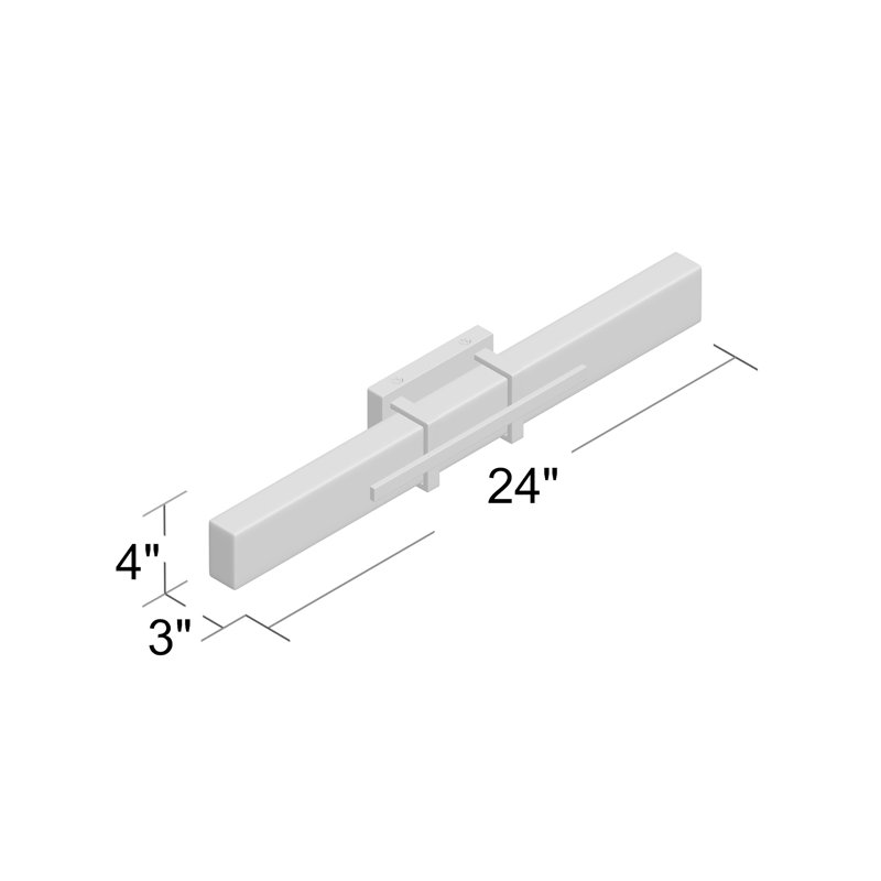 Maclachlan Dimmable LED Bath Bar, Polished Nickel