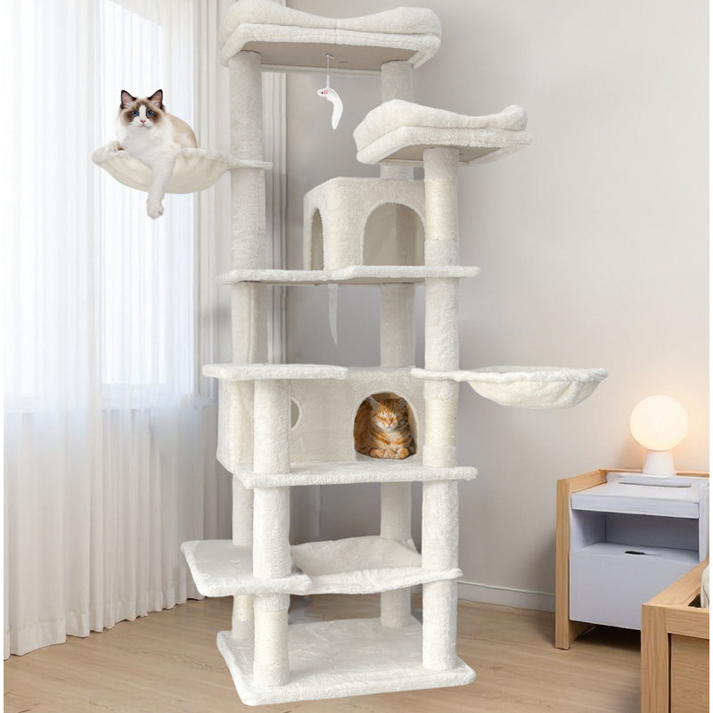 Arbre à chat 68 po, Beige